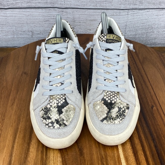 Vintage Havana Bonnie White Snake Multi Distressed Star Sneaker Women’s Size 8 - Picture 8 of 11